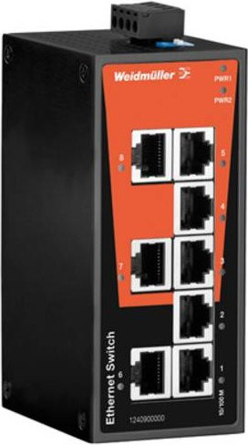 Weidmüller Industrial Ethernet Switch IE-SW-BL08T-8TX Schwarz 100 Mbit/s Ethernet/LAN - Bild 1