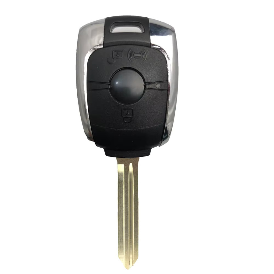 Yiqixin Remote Auto Schlüssel Shell Cover Fall für Ssangyong Actyon Kyron Rexton Korando 2012 Action 2012, 2 Tasten, Schwarz, ohne Logo und ungeschnittene Klinge - Bild 2