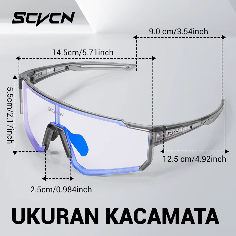 SCVCN Sonnenbrille, selbsttönend, Vollrand, Unisex, Kunststoff - Bild 2