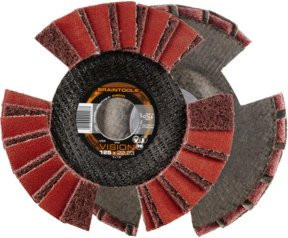 RHODIUS TOPline VSK VISION Kombilamellenscheibe für Winkelschleifer, Durchmesser: 125 mm, Bohrung: 22,23 mm, Farbe: Rot - Bild 1