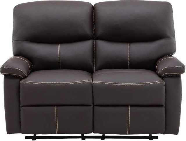 Vente-unique Relaxsofa Canby in Braun mit Kunstlederbezug, Breite: 133 cm - Bild 1