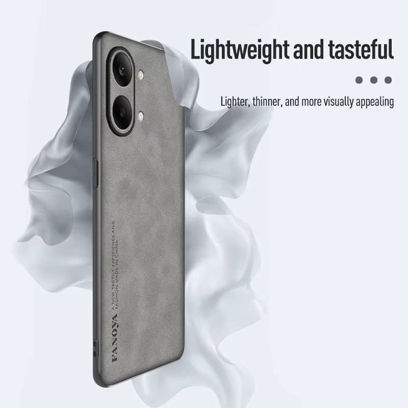 Luxuriöse Handyhülle aus Schafsleder-PU für Xiaomi Redmi Turbo 5 Max in Rot - Bild 4