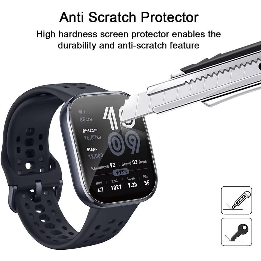 Huami Amazfit Bip 6 Displayschutzfolie aus transparentem TPU mit 3D gebogener Abdeckung - Bild 5