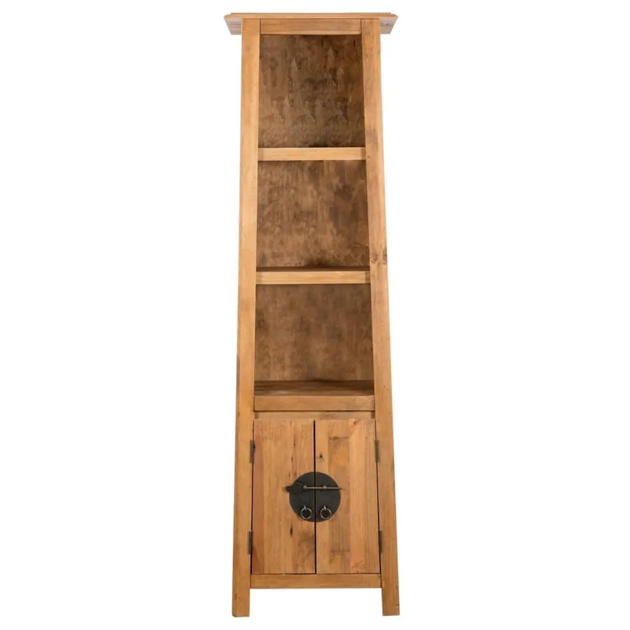 vidaXL Badezimmer-Hochschrank aus Kiefernholz in Braun mit Regalfächern und Türen, B/T/H: 48 x 32 x 170 cm - Bild 2