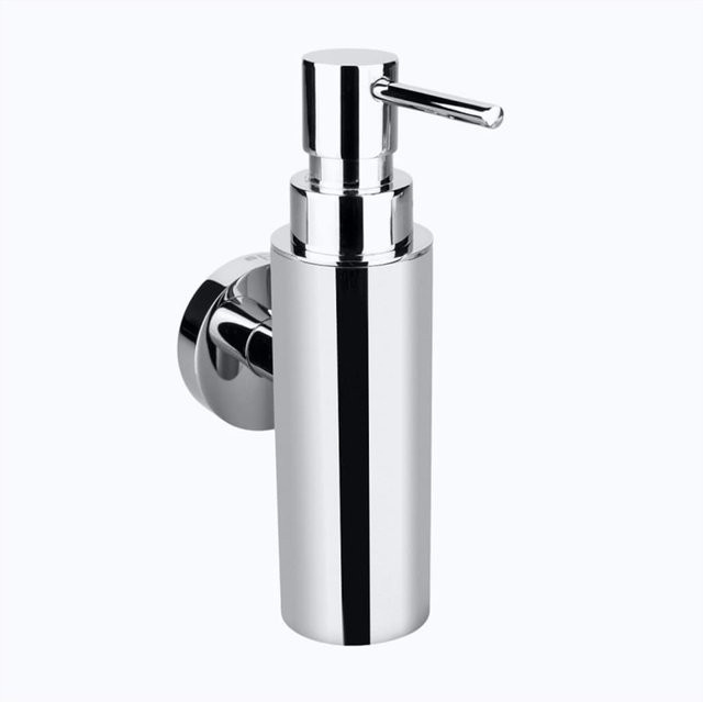 Brillantbad BOMEGA Seifenspender aus Messing in Chrom poliert, Wandmontage, Silber, B/T/H: 5,5 x 17,5 x 8,5 cm, 150 ml - Bild 1