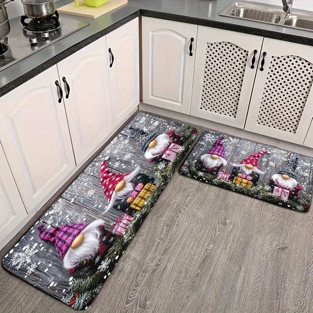 VIKAMA 3er-Set Weihnachtsteppiche und weiche Fußmatten für Küche, Wohnzimmer und Schlafzimmer - Bild 1