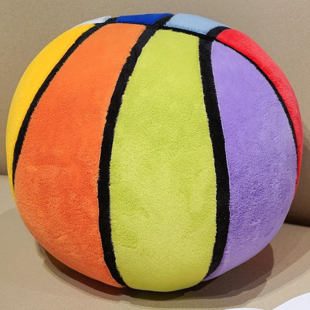 Yiran toy Basketball Plüschkissen bunt, rundes Sport-Kuscheltier aus Polyester - Bild 1