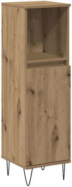 vidaXL Badschrank Artisan-Eiche im industriellen Stil, Farbe Braun, B/T/H: 30 x 30 x 100 cm - Bild 1