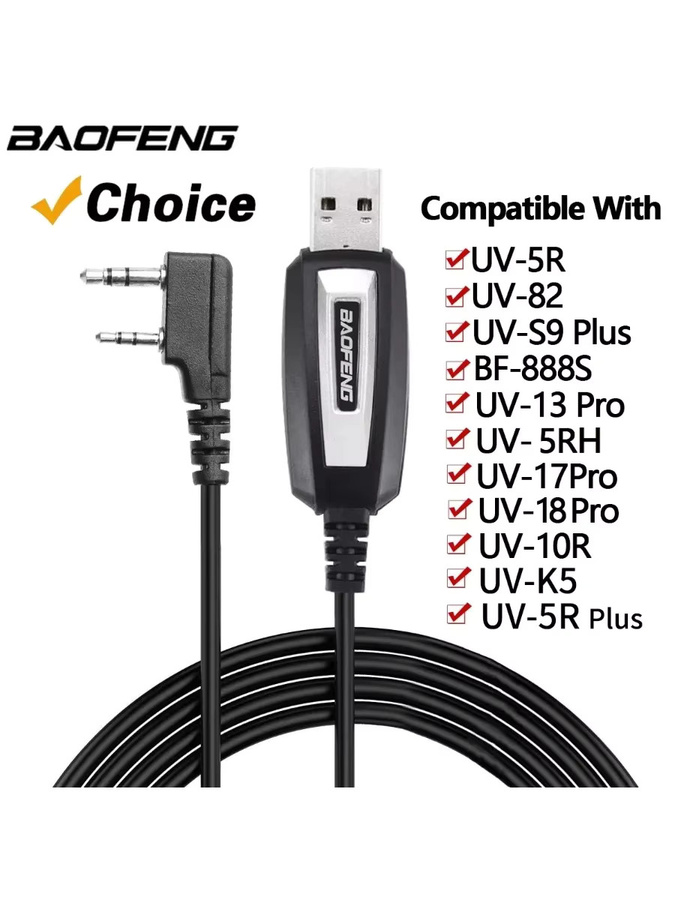Baofeng USB-Programmierkabel in Schwarz für UV-5R, BF-888S und Quansheng UV-K5/K6 Walkie-Talkies - Bild 6