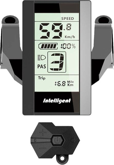 Bafang 800s LCD E-Bike-Anzeige für BBS01 BBS02 BBHD Mid Hub Drive Umrüst-Sets, Schwarz - Bild 1