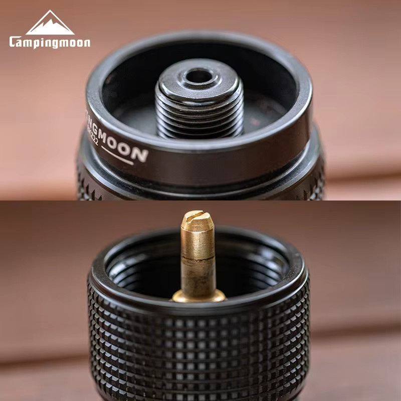 CAMPINGMOON Selbstschließender Gasadapter aus Aluminiumlegierung für Propan-Gasflaschen und Hochgebirgs-Kocher - Bild 3