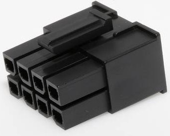 Molex Buchsengehäuse-Kabel Schwarz, 8 Polzahl, Rastermaß: 5,7 mm - Bild 1