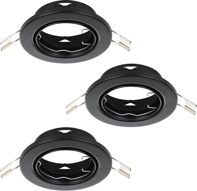 Eglo Einbauspot Agulo 3-flammig LED Schwarz Stahl Durchmesser: 8,5 cm, Höhe: 2,5 cm - Bild 1