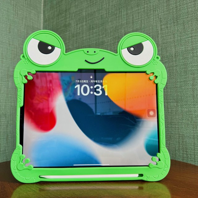Lenovo Idea Tab 11 Xiaoxin Pad 11 M11 Schutzhülle aus Silikon mit niedlichem 3D Cartoon Frosch in Grün - Bild 1