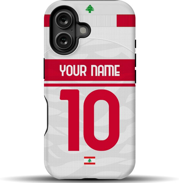 Libanon National Cover Case für iPhone 11 bis iPhone 17 Air in Weiß - Bild 1