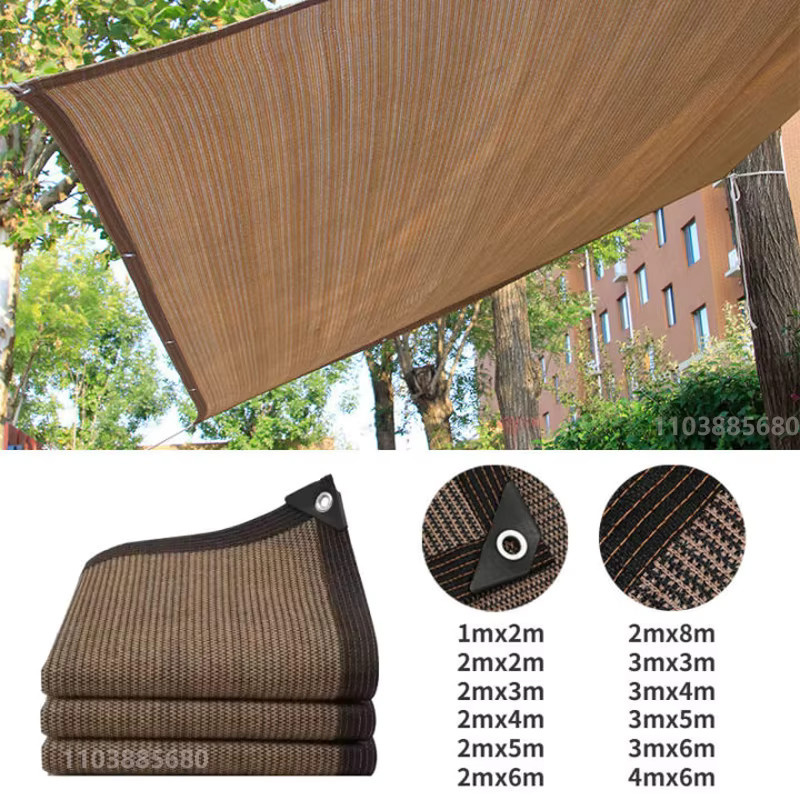 Mehrfarbiges Garten-Schattennetz aus HDPE mit UV-Schutz für den Außenbereich und die Terrasse in Blau und Weiß - Bild 3
