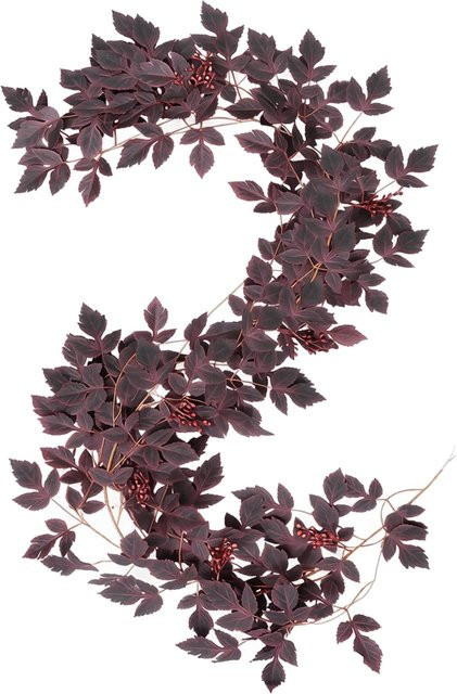 Künstliche Weinranken-Girlande Xingben One in Grün und Rot mit Beeren für die Haus- und Außendekoration - Bild 1