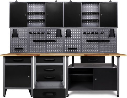 Ondis24 Werkstatt-Set Tüftler aus Metall in Anthrazit und Grau, B/T/H: 240 x 60 x 205 cm - Bild 1