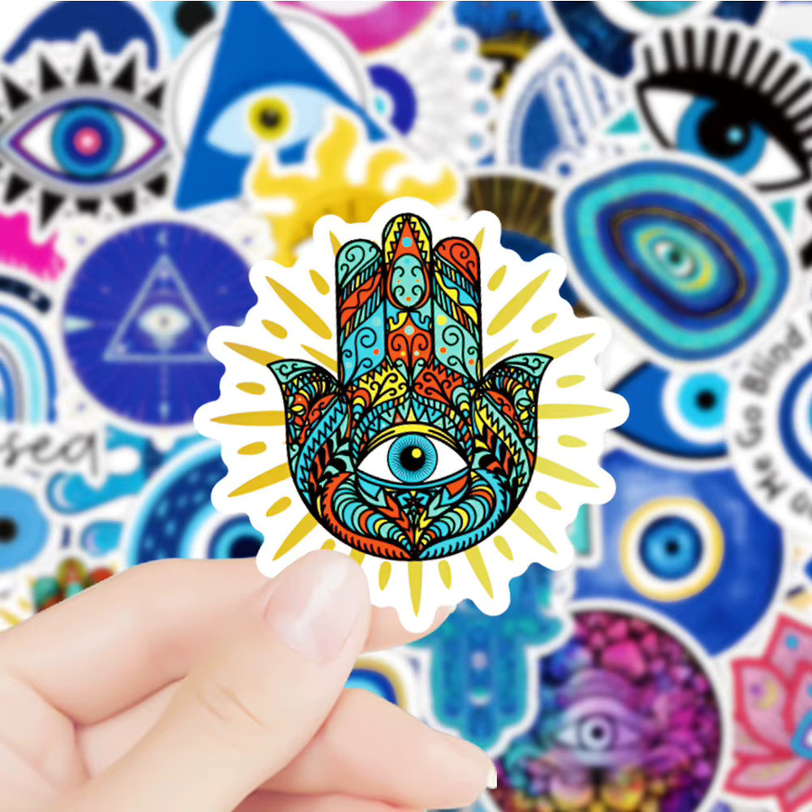 Charile Retro Böse Augen Ästhetische Kunst Aufkleber, Bunte Cartoon Graffiti Aufkleber für DIY Schreibwaren und Dekoration - Bild 5