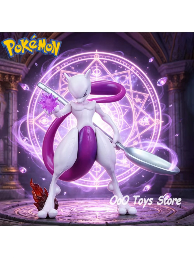 Bandai Pokemon Mewtwo Actionfigur aus PVC in Weiß und Lila, Höhe: 12 cm - Bild 3