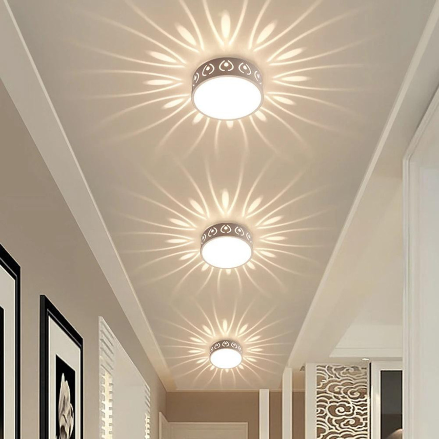 Cosy Homes Moderne LED Deckenleuchte in Weiß, Oberflächenmontierter Galeriestrahler aus Acryl und Eisenwaren für Wohnzimmer, Schlafzimmer und Flur - Bild 2