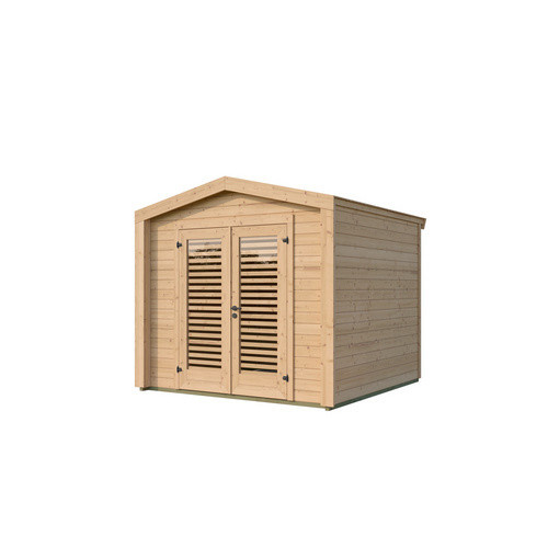 Weka Holz-Gartenhaus Killarney mit Satteldach in Natur Unbehandelt B/T/H: 263 x 261 x 241 cm - Bild 3