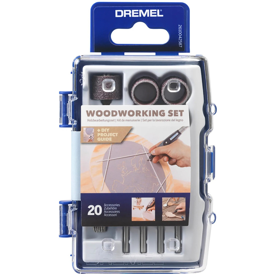 Dremel Holzbearbeitungs-Set 681, 20-teilig, Blau/Silber - Bild 3
