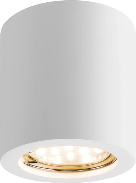 NETTLIFE Deckenleuchte L8Weiß-1 in Weiß aus Stein und Keramik mit LED-GU10-Fassung im modernen Zylinder-Design - Bild 1