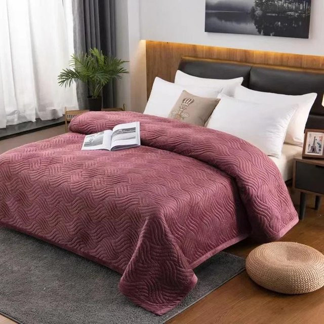 Ultraweiche Samt-Steppdecke in Pink für alle Jahreszeiten, B/B: 200 x 230 cm - Bild 1