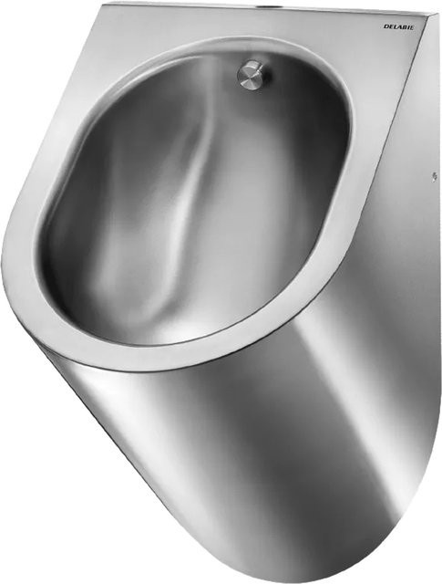 Delabie Urinal DELTA wandhängend aus Edelstahl in Silber, B/H/T: 40,0 x 43,0 x 60,0 cm - Bild 1