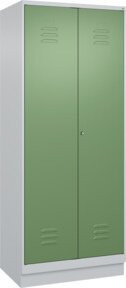 C+P Wäsche-Spind Classic PLUS mit Sockel, 2 Abteile, Stahlkonstruktion, Zylinderschloss, B/T/H: 80 x 50 x 195 cm - Bild 1
