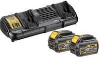 DEWALT XR FLEXVOLT Akku Starterkit DCB132T2 mit 2x 54V 2Ah Akkus in Gelb/Schwarz - Bild 1