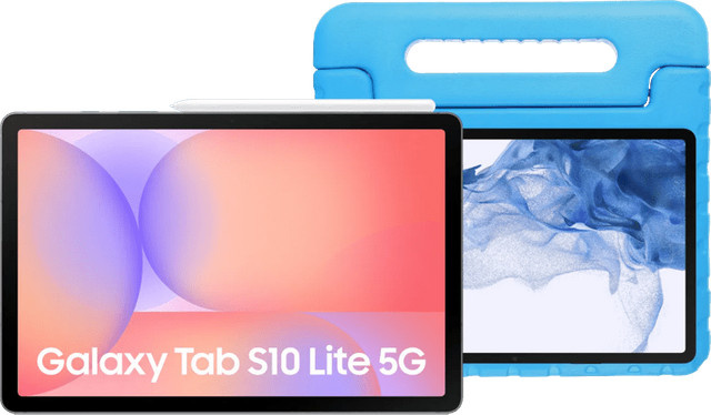 Samsung Galaxy Tab S10 Lite 10,9 Zoll Tablet 128GB Wi-Fi und 5G Grau mit blauem Kids Cover - Bild 1