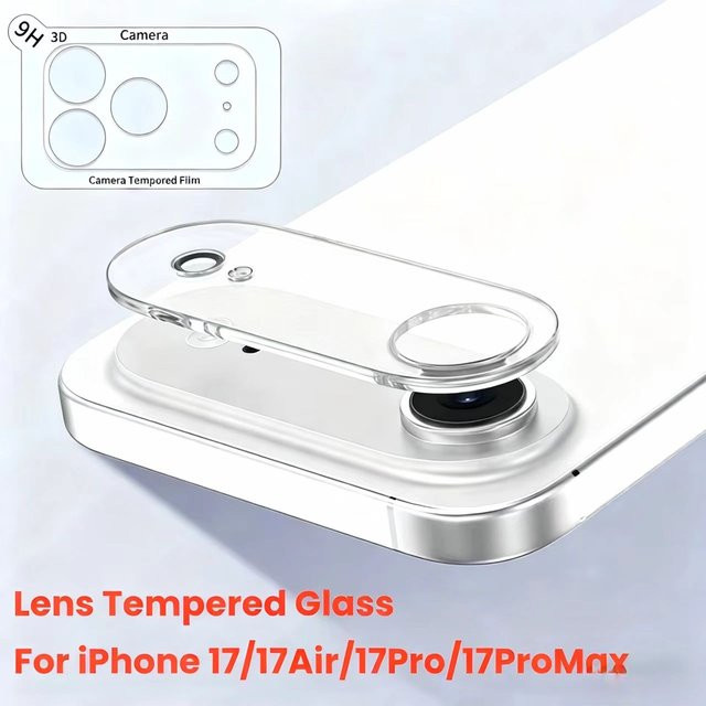 Apple Kamera Glas Schutz für iPhone 17 Pro Max und iPhone 17 Air, 9H Anti-Scratch Objektiv Abdeckung, transparent - Bild 1