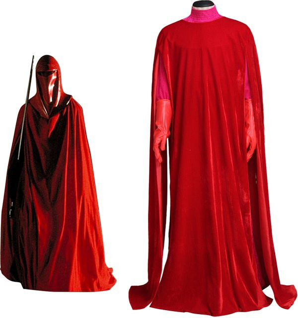 Saniplaycos Royal Guard Kostüm, Imperial Emperor's Red Robe Umhang, Rot, Fantasy, Star Wars - Bild 1