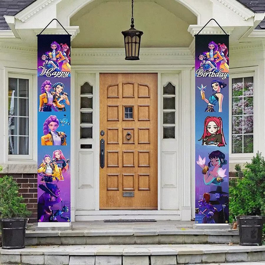 Hasbro K-Pop-Demonenjäger Hintergrund Banner in Mehrfarbig für Geburtstagsfeiern und Fotokabinen - Bild 3