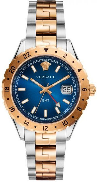 Versace Hellenyium Herrenuhr, Quarz, Edelstahl, Blau, 42 mm, 5 ATM - Bild 1