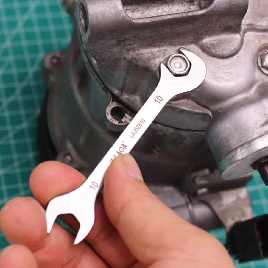Doppel-Steckschlüssel aus Edelstahl in Silber, kombinierter Schraubenschlüssel für Autoreparatur und Haushalt, 4,5 mm bis 11 mm - Bild 5