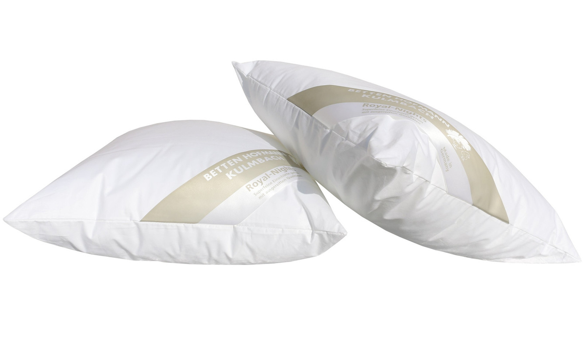 2 Stück Betten Hofmann Basic Allergiker Nackenkissen aus Baumwolle, Farbe: Weiß, B/T/H: 35 x 35 x 35 cm - Bild 1