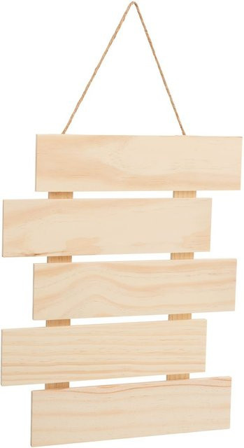 VBS Wegweiser-Schild aus Kiefernholz in Beige mit Aufhängung - Bild 1