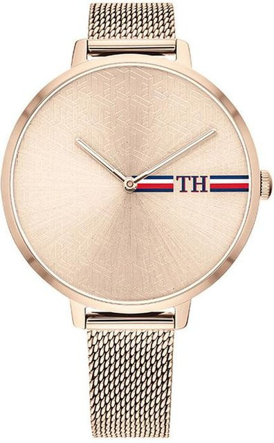 Tommy Hilfiger Damenuhr, Quarz, Edelstahl, Weiß, Analoguhr - Bild 1