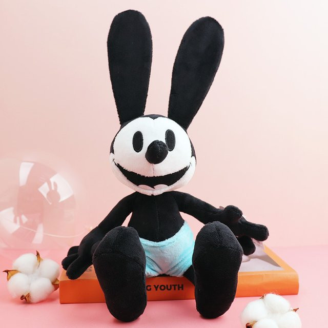 Bandai Disney Oswald das Glückskaninchen Plüschtier, Schwarz - Bild 1