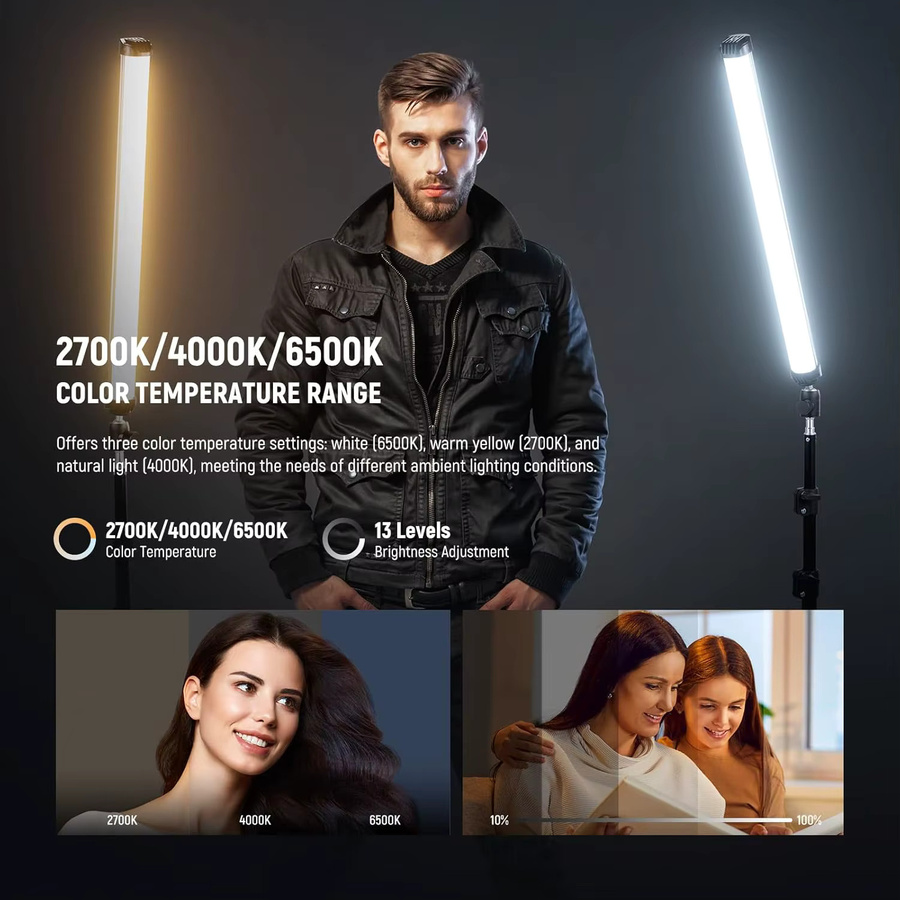 NEEWER Basics 21 Zoll magnetischer RGB LED Lichtstab für Studiofotografie und Streaming in Multicolour - Bild 3