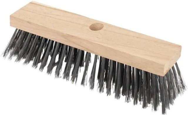 Galaflor Drahtbesen mit Stahlborsten und Holzgriff, Breite: 30 cm - Bild 1