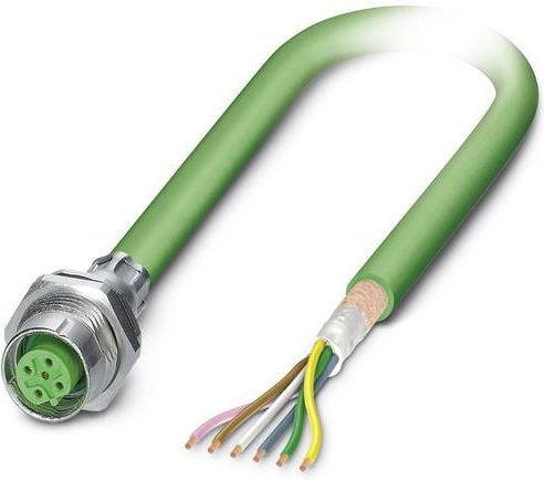Phoenix Contact 1437627 Sensor-Aktor-Einbausteckverbinder M12 Buchse, 5-polig, grün, Schraubanschluss - Bild 1