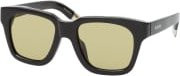 Jacquemus JAC 200 Sonnenbrille, Vollrand, quadratisch, Kunststoff, Unisex, black green - Bild 1