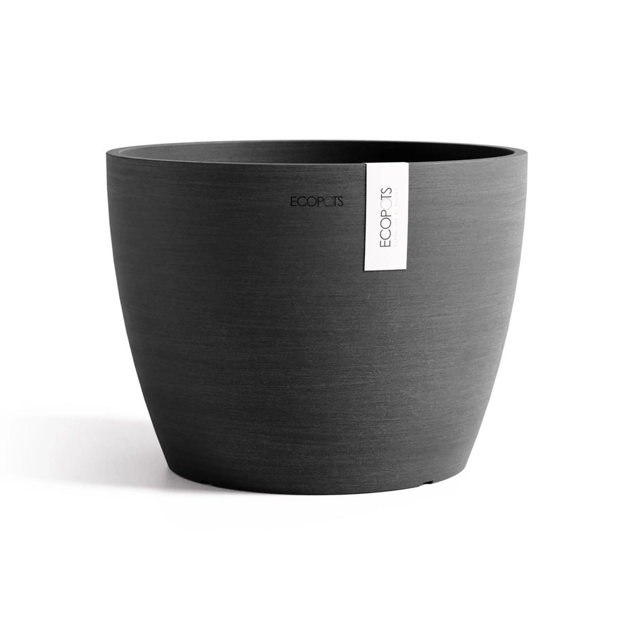 Ecopots Pflanztopf Stockholm Dunkelgrau rund B: 31 cm, T: 23,3 cm - Bild 2