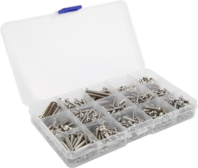 Fishine 451-teiliges RC-Auto Upgrade-Schraubenkit aus Edelstahl in Silber für Traxxas 15 - Bild 1