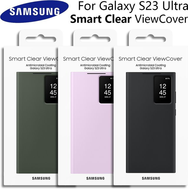 Original Smart View Wallet Flip Case für Samsung Galaxy S23 Ultra SM-S918B in Pink - Bild 1