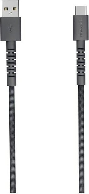 Fresh N Rebel FlexWave USB-A zu USB-C Kabel, silikon geflochten, Storm Grey, 2 m - Bild 1